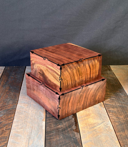 6”x6”x3” and 7”x7” 3” Indiana Black Walnut Bowl Value Pack DIY Turning Plank Lathe Turning Wood Lathe Chunks Wooden Vessel Turning Blank