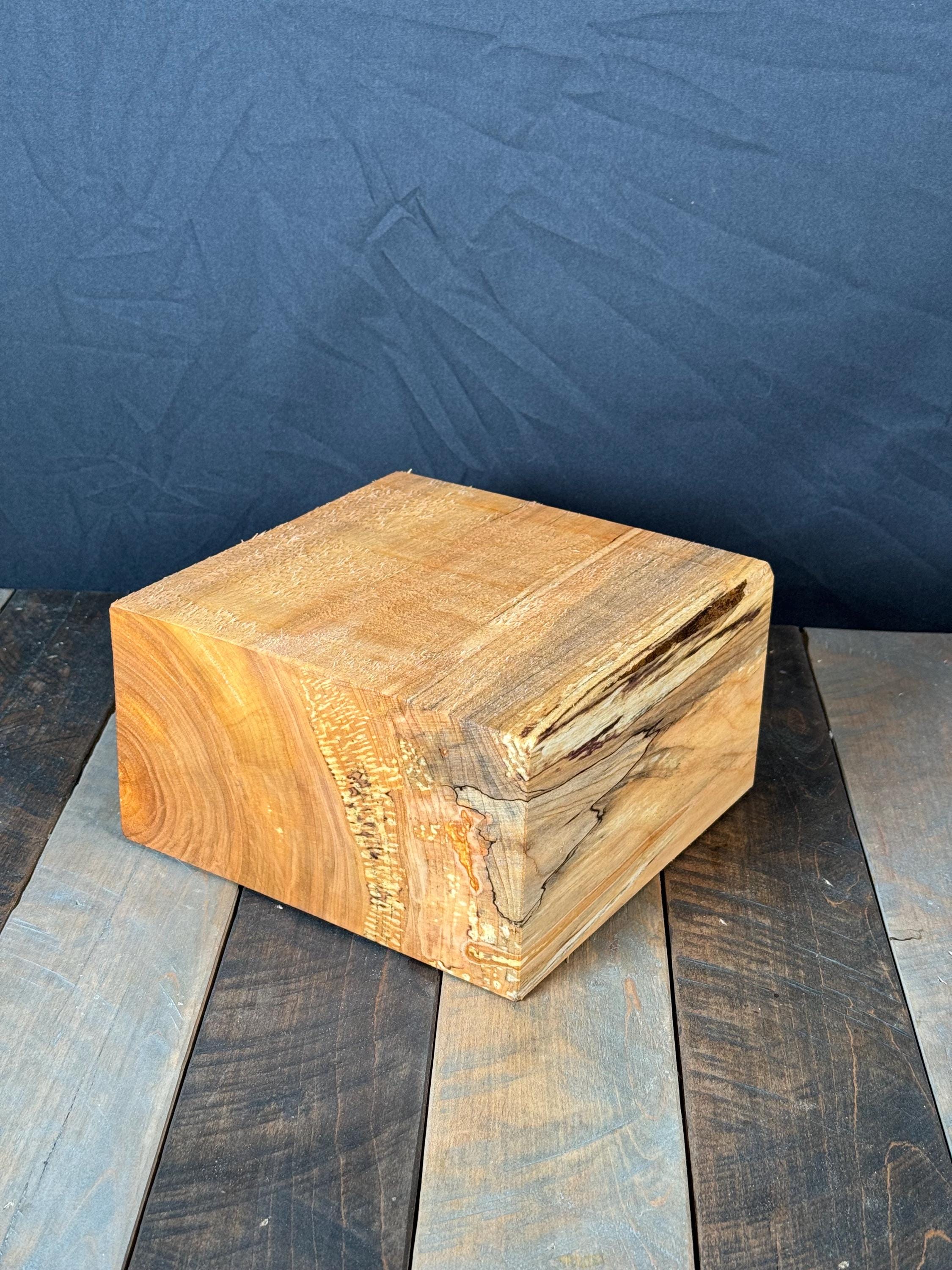 Large Brown Maple Bowl Blank 8”x8”x4” Hardwood Turning Blank Lathe Turning Wood Blanks Salad Bowl DIY Hobby Wood Turning