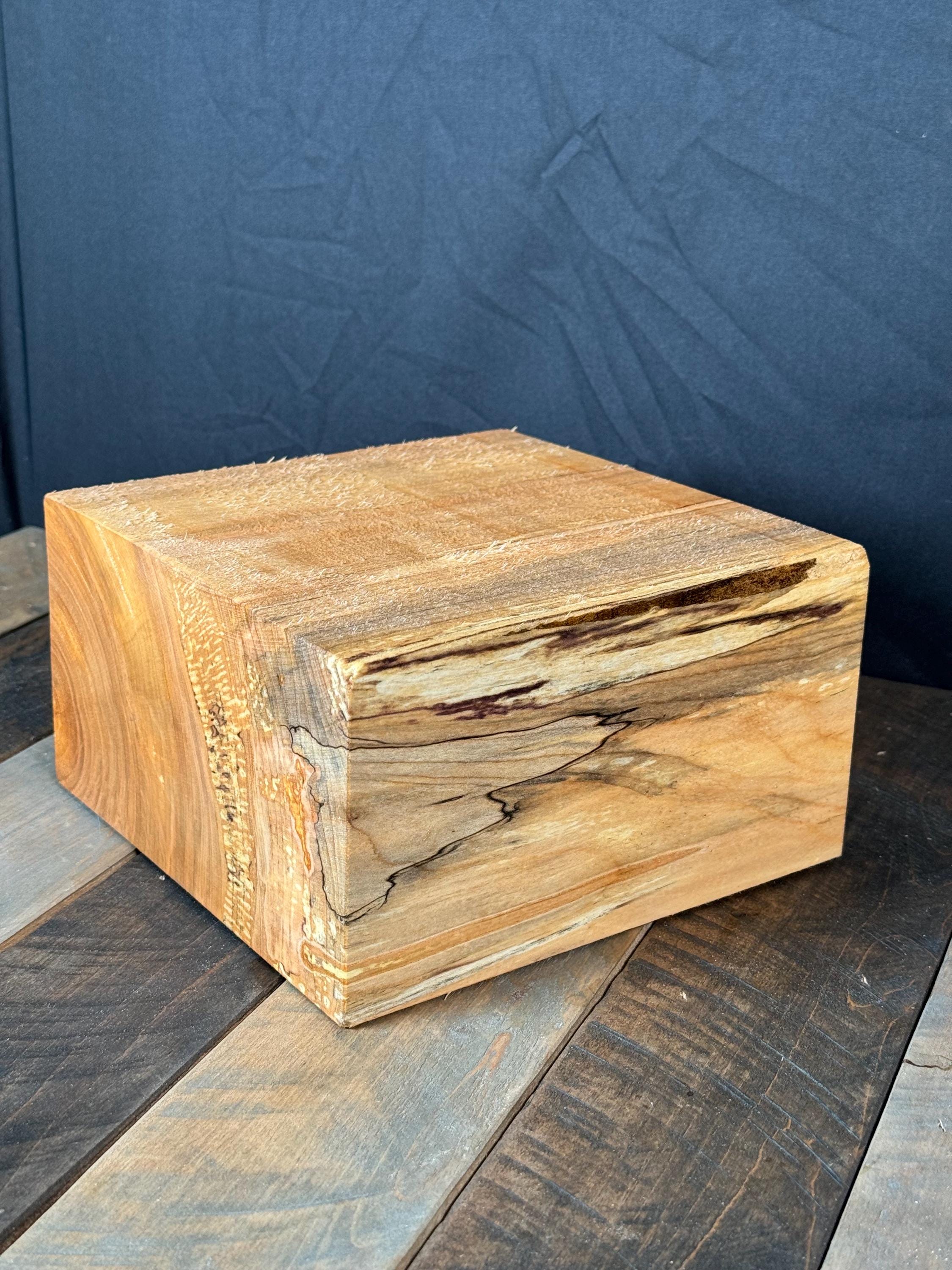 Large Brown Maple Bowl Blank 8”x8”x4” Hardwood Turning Blank Lathe Turning Wood Blanks Salad Bowl DIY Hobby Wood Turning
