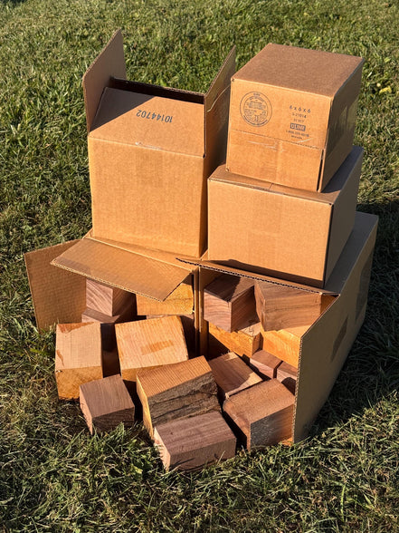 Hardwood Cutoffs Choose Your Box Size Box of Hardwood Scraps Wood Bowl Blank Turning Blanks Wood Knife Handle Scale Blank Pen Blank