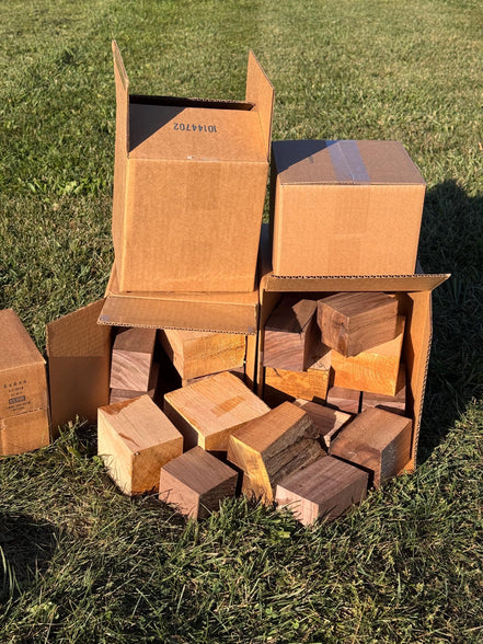 Hardwood Cutoffs Choose Your Box Size Box of Hardwood Scraps Wood Bowl Blank Turning Blanks Wood Knife Handle Scale Blank Pen Blank